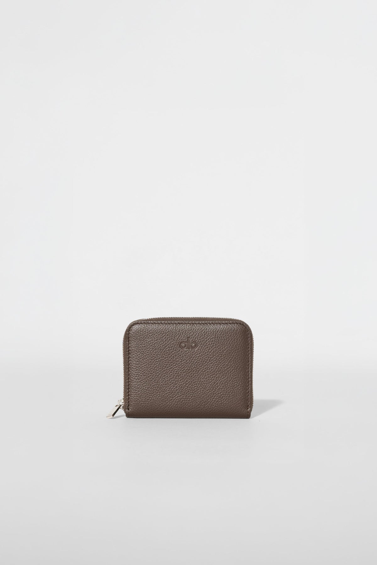 Portefeuille à fermeture zippée sur le pourtour - Cuir espresso