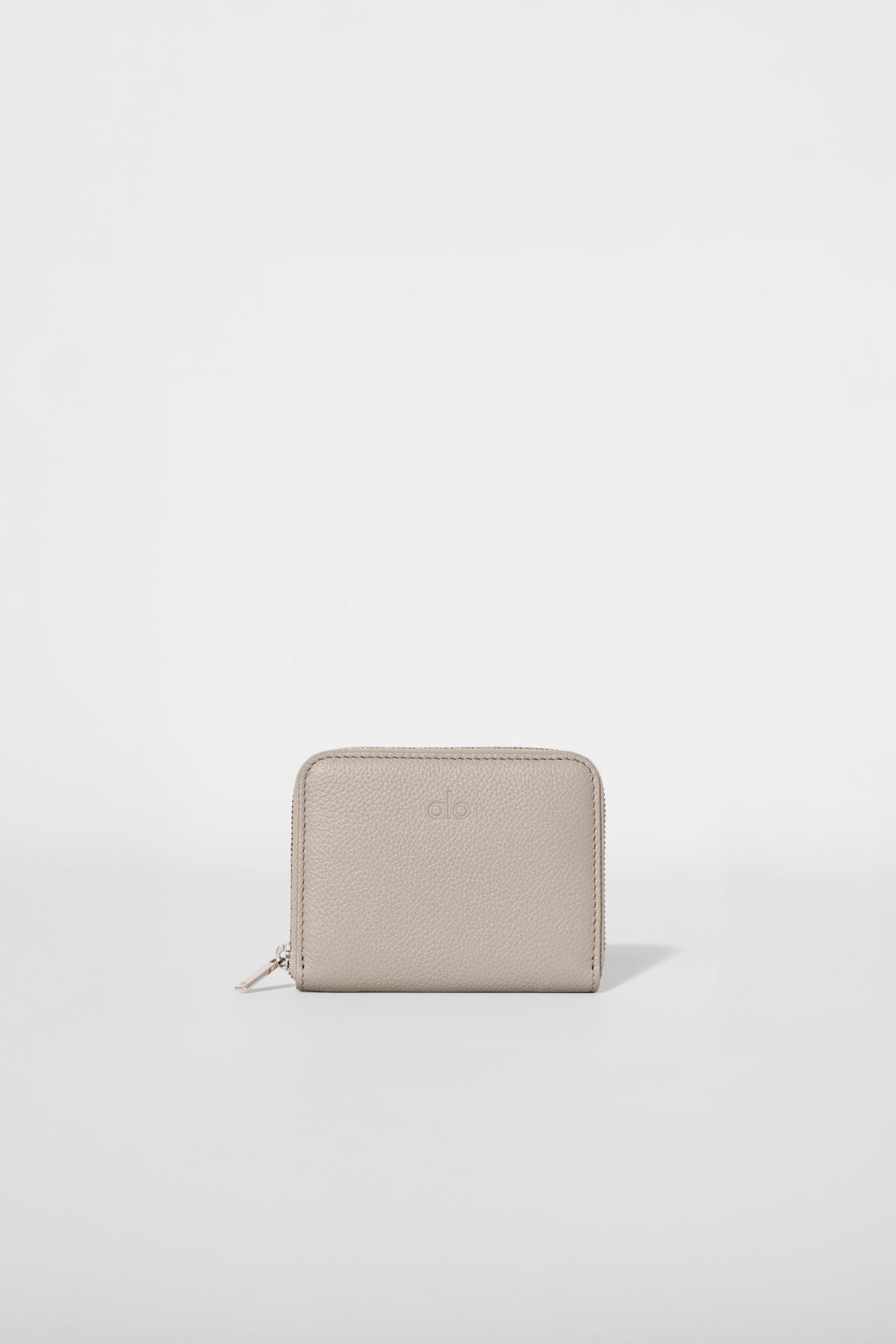Portefeuille à fermeture zippée sur le pourtour - Cuir gravier