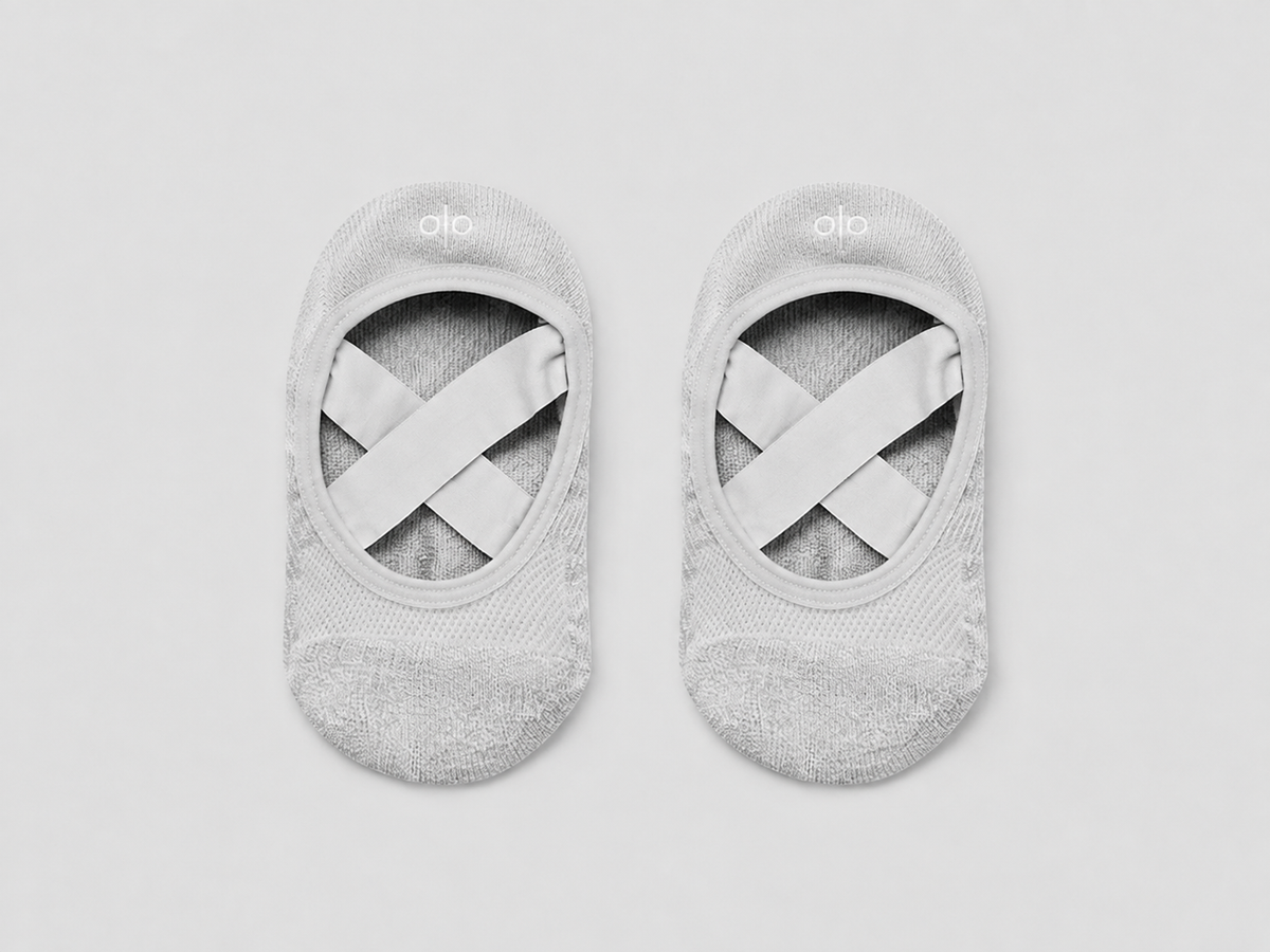 Chaussettes de barre Pivot pour femme - Gris chiné sport