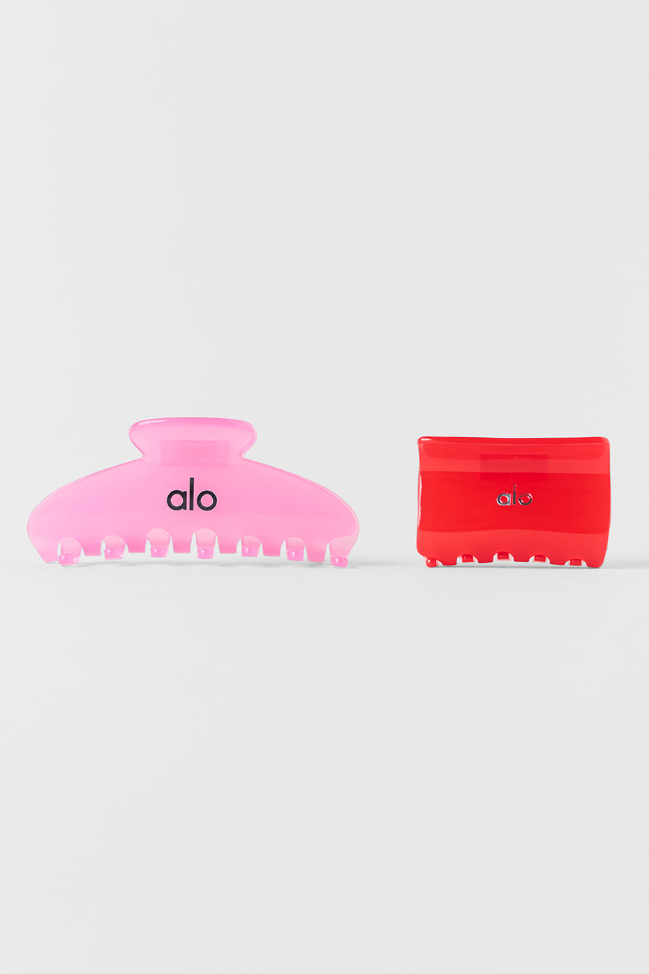 Pince à cheveux Effortless (lot de 2) - Rose cœur de bonbon/Rouge vif