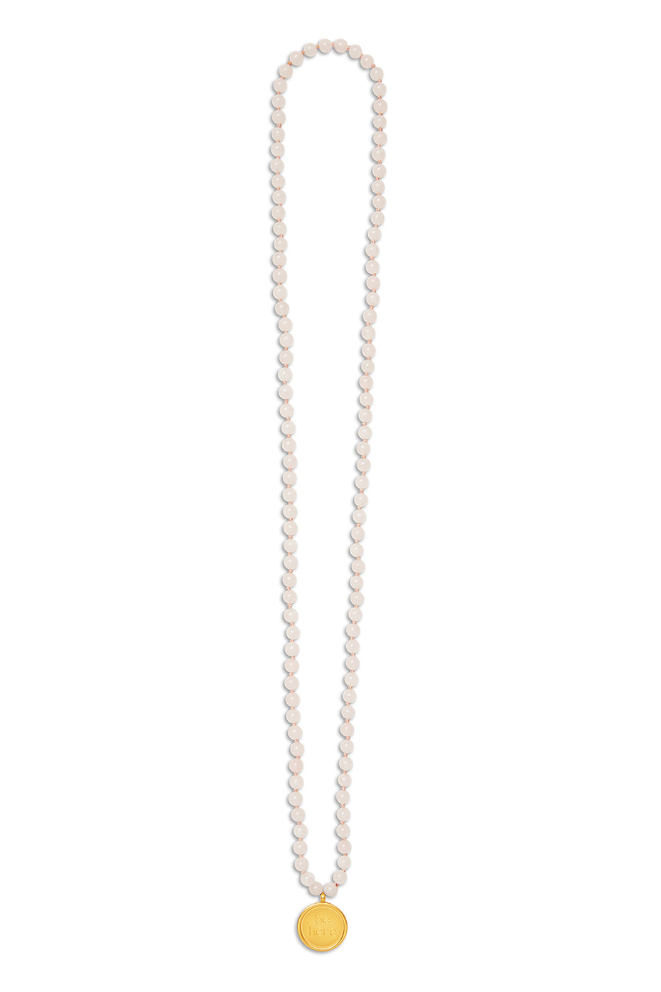 Collier mala en quartz rose