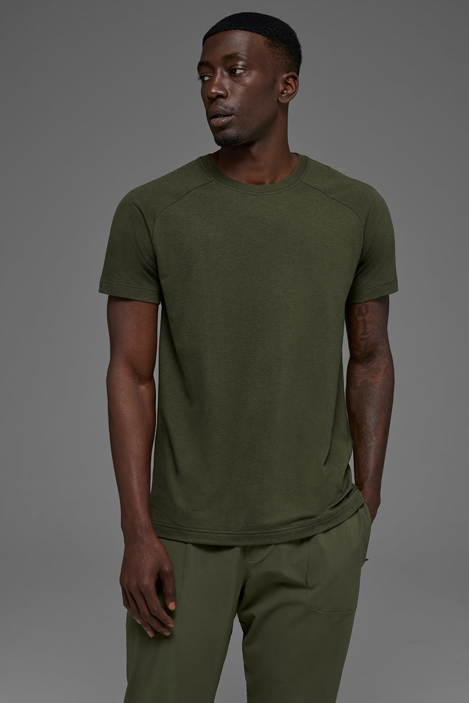 T-shirt à manches raglan Triumph - Olive verte