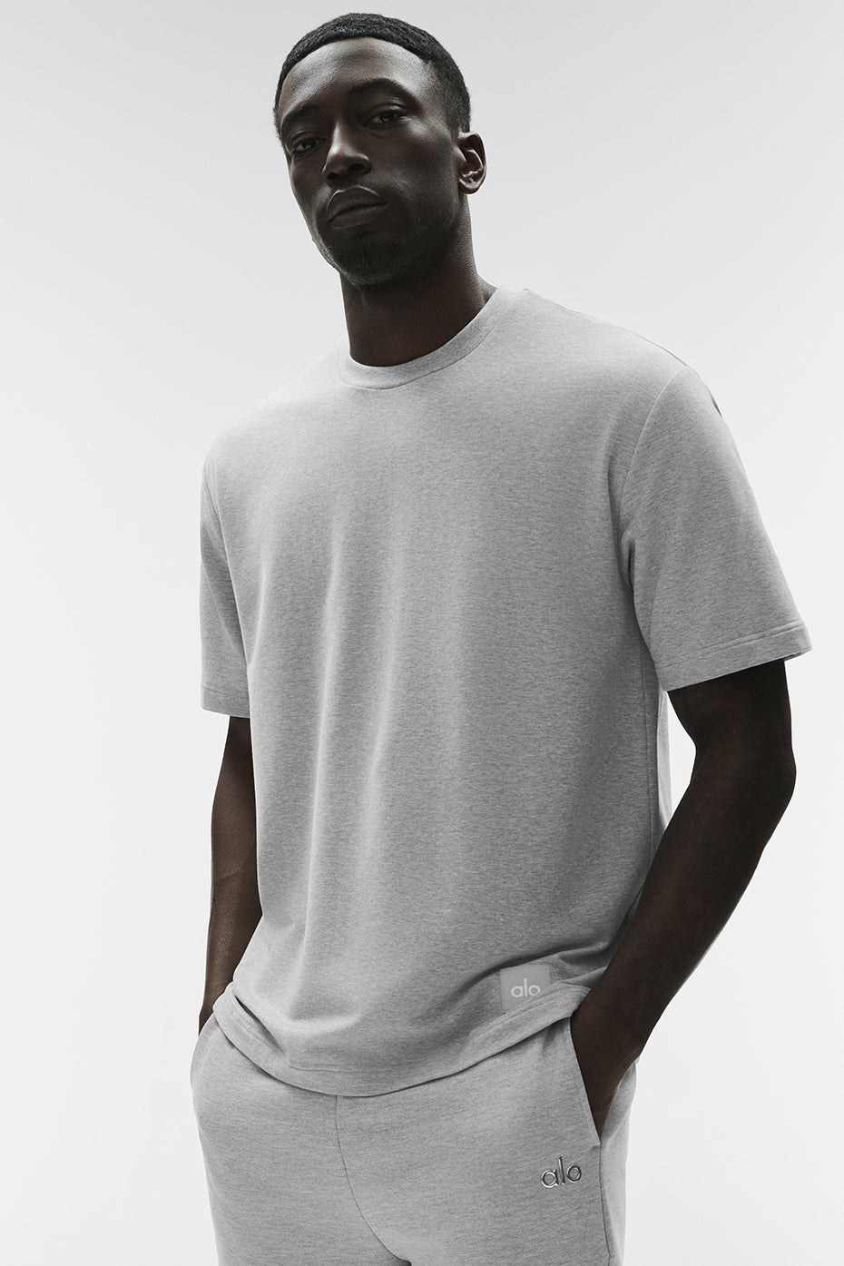 Haut à manches courtes Double Take - Gris chiné sport