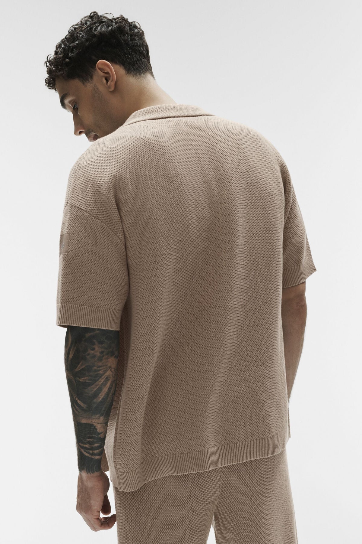 Chemise à manches courtes Sports Club en maille - Gravier