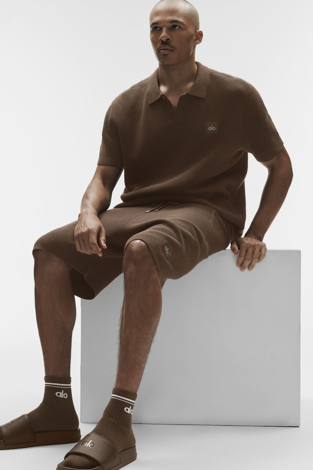 Polo Sports Club en maille - Espresso