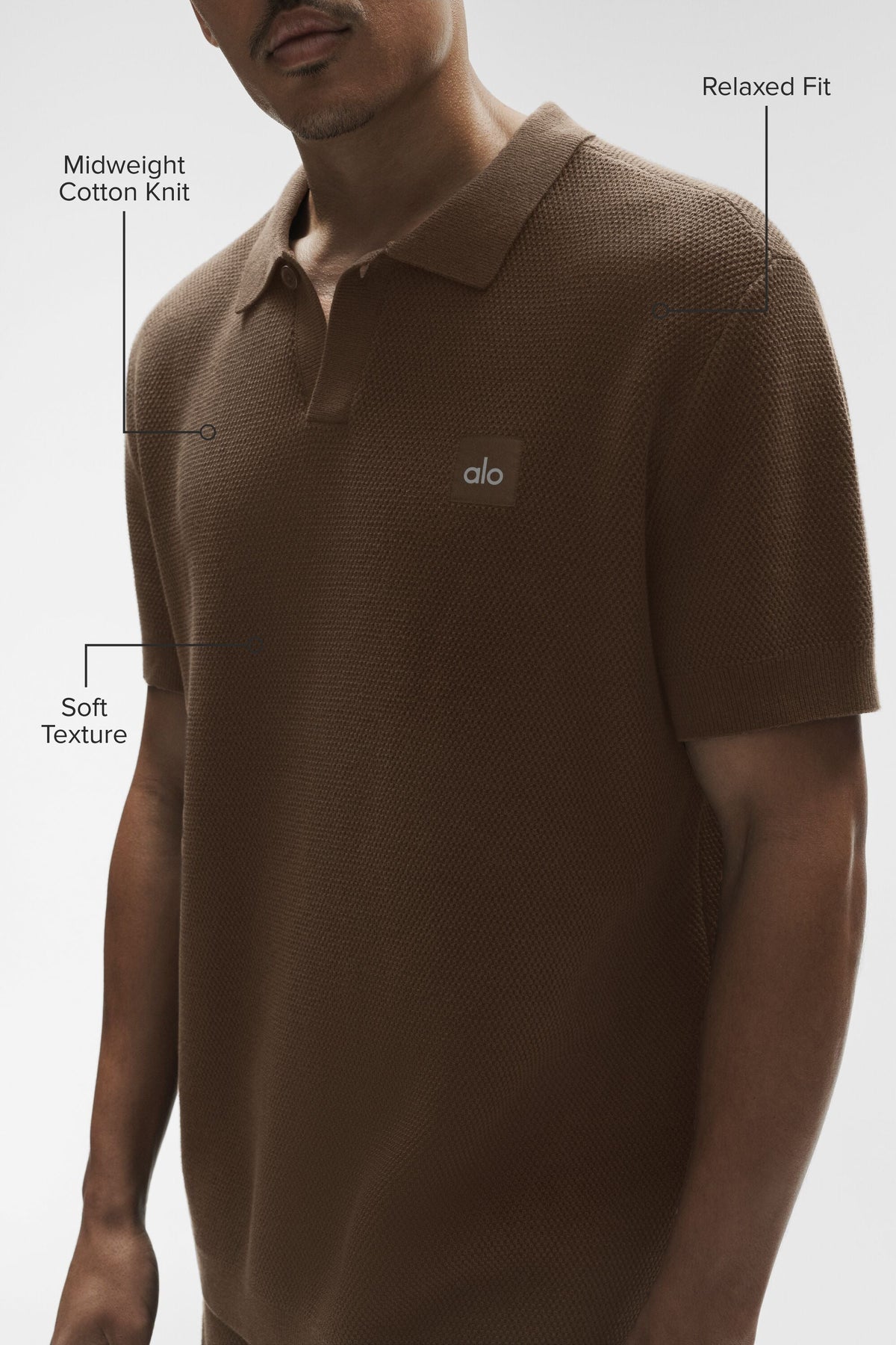 Polo Sports Club en maille - Espresso