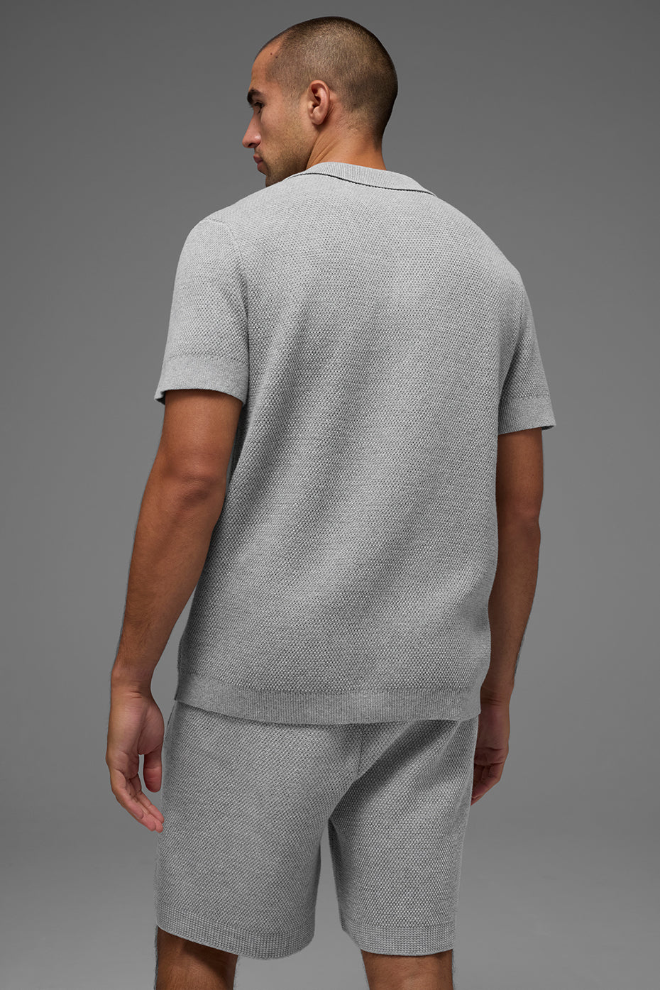 Polo Sports Club en maille - Gris chiné sport