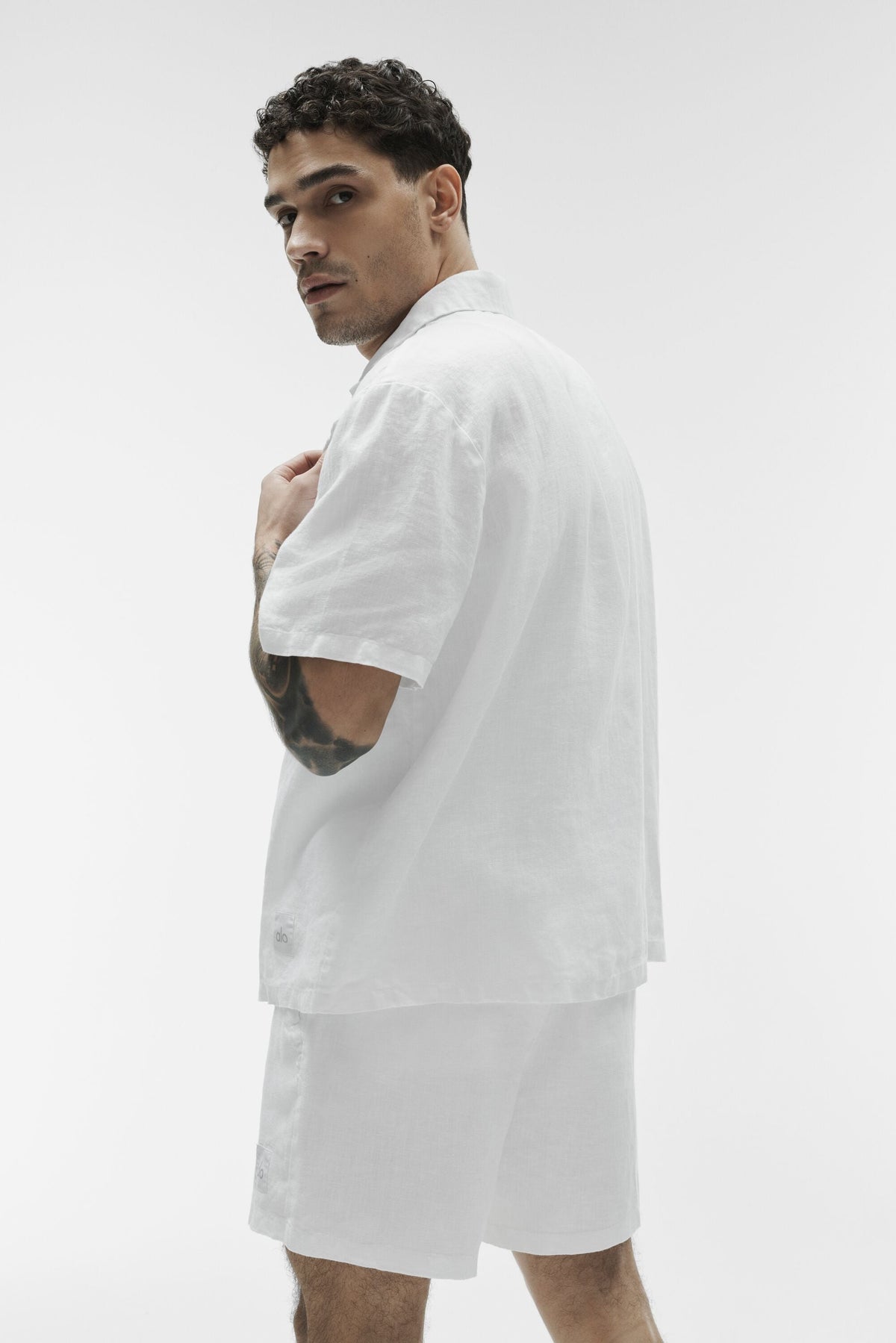 Chemise à manches courtes Linen Days - Blanc