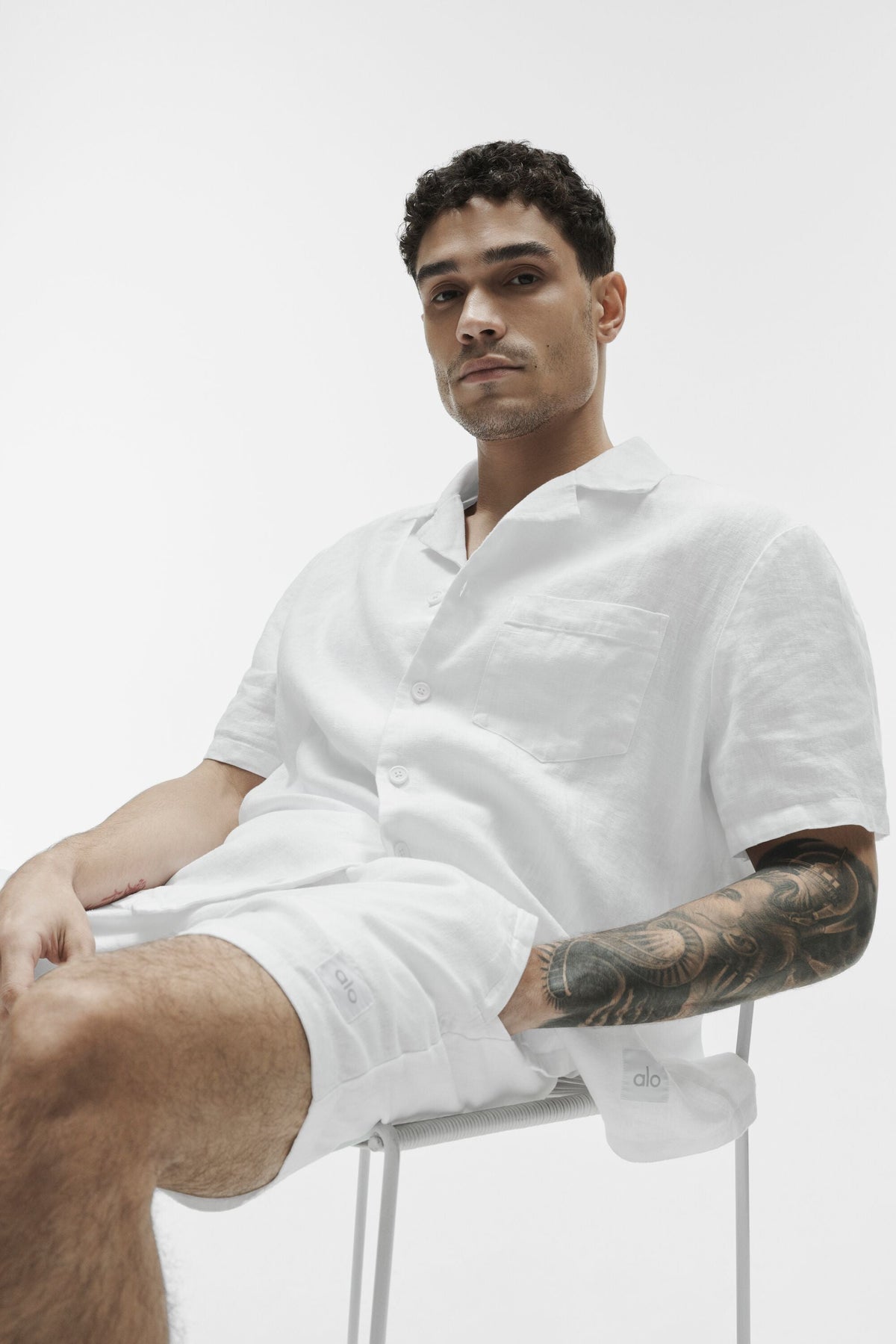 Chemise à manches courtes Linen Days - Blanc