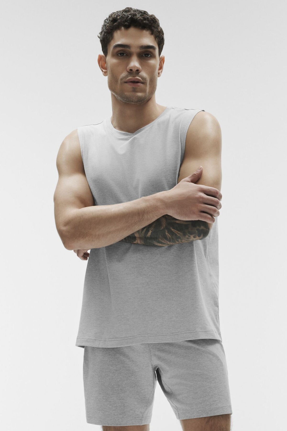 Débardeur de musculation Conquer - Gris chiné sport