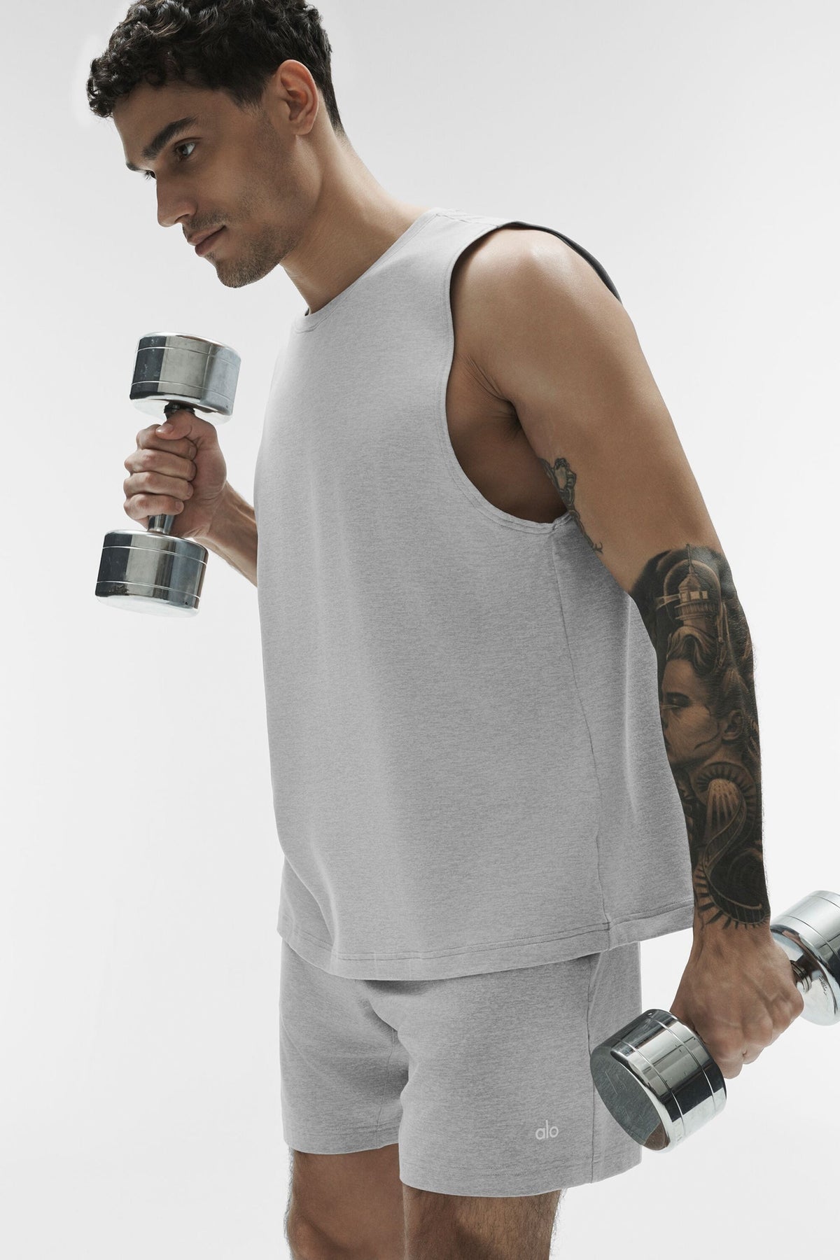 Débardeur de musculation Conquer - Gris chiné sport