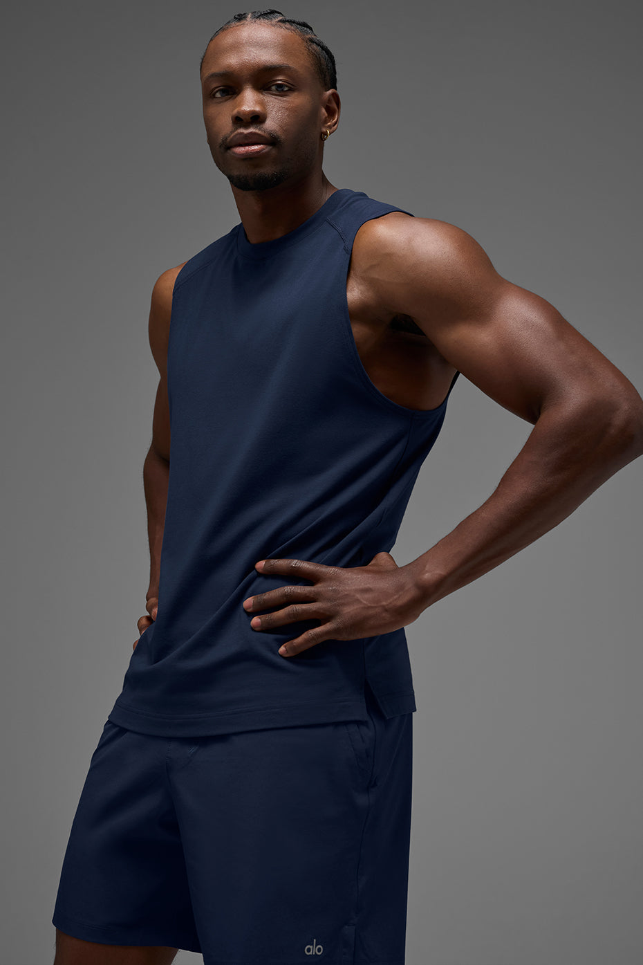 Débardeur de musculation ALO Vapor - Bleu marine