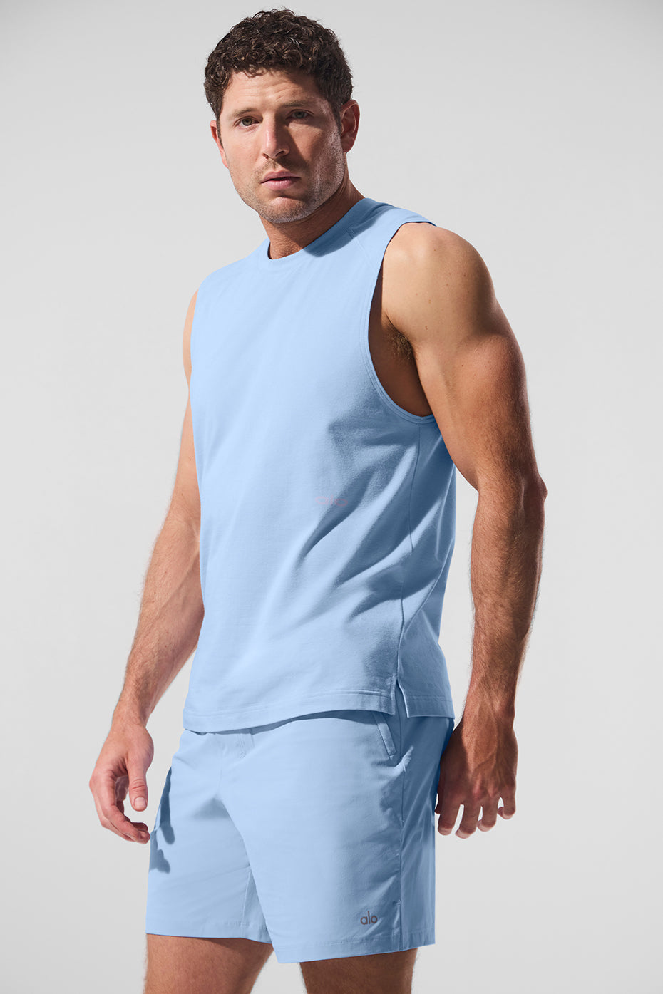 Débardeur de musculation ALO Vapor - Bleu coquillage