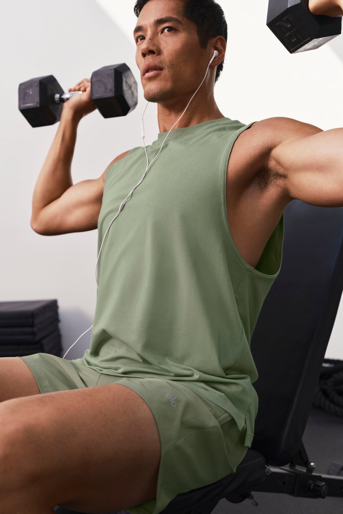 Débardeur de musculation ALO Vapor - Herbe des dunes