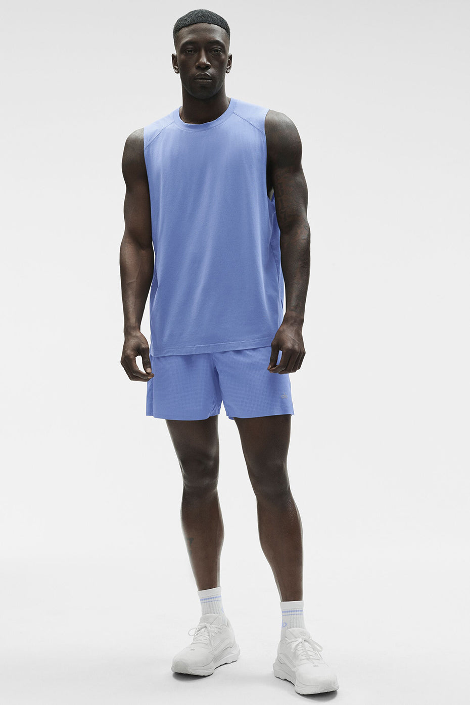Débardeur de musculation ALO Vapor - Bleu Provence