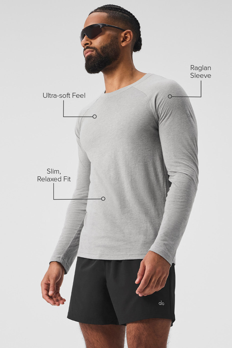 T-shirt à manches longues Triumph - Gris chiné sport