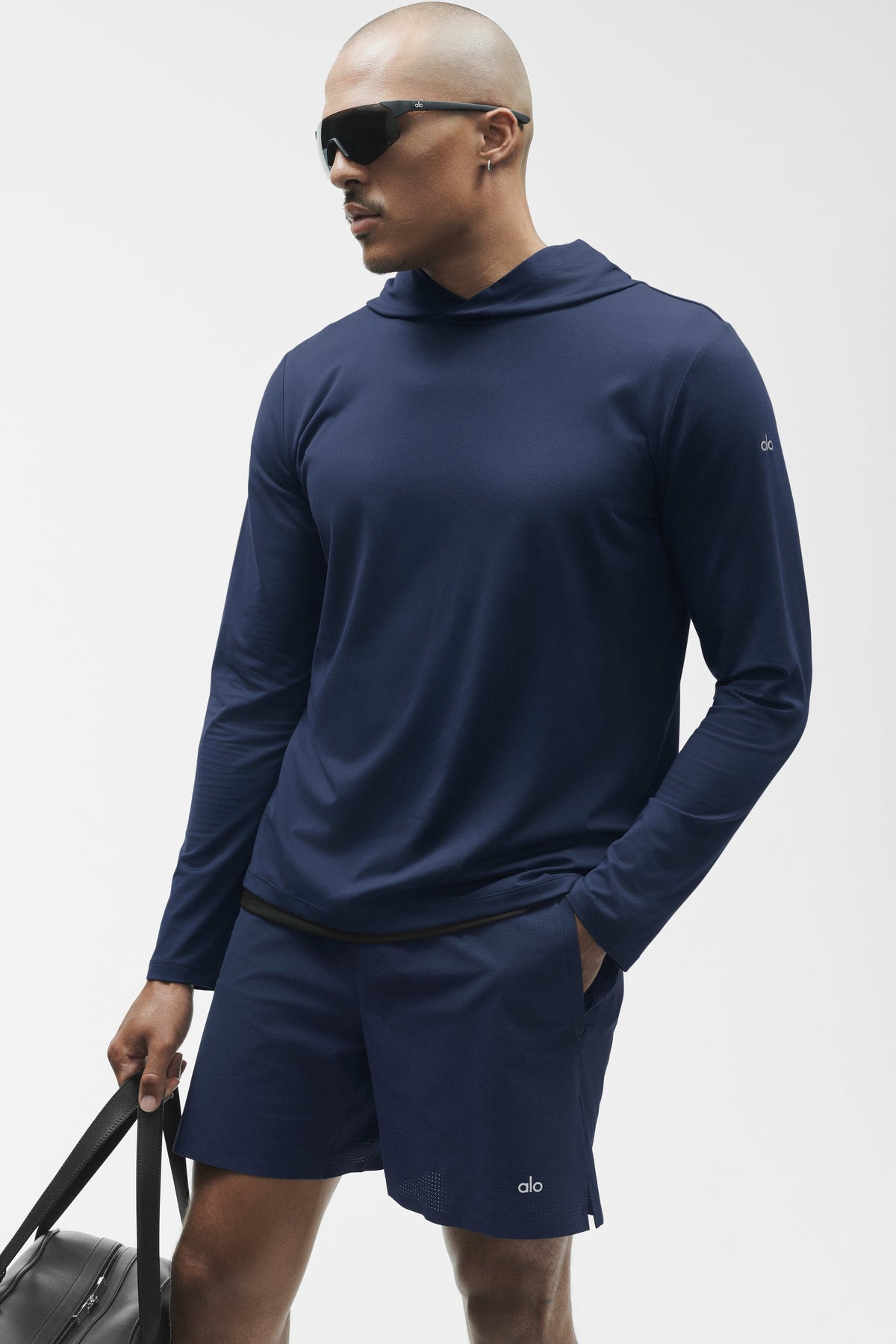 Haut à manches longues et capuche Conquer Reform - Bleu marine