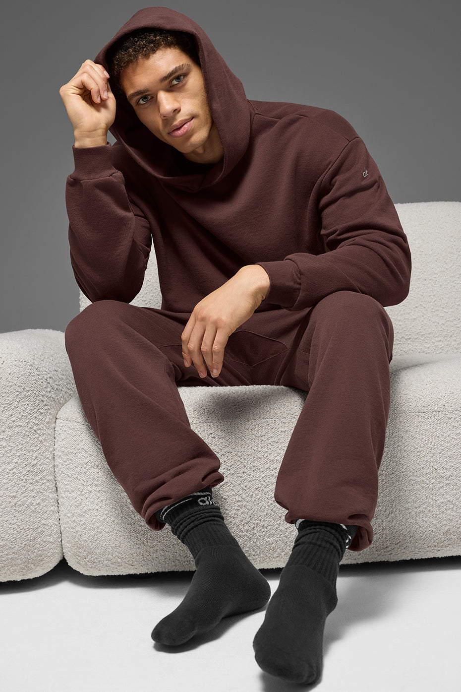 Sweat à capuche Chill - Brun pierre