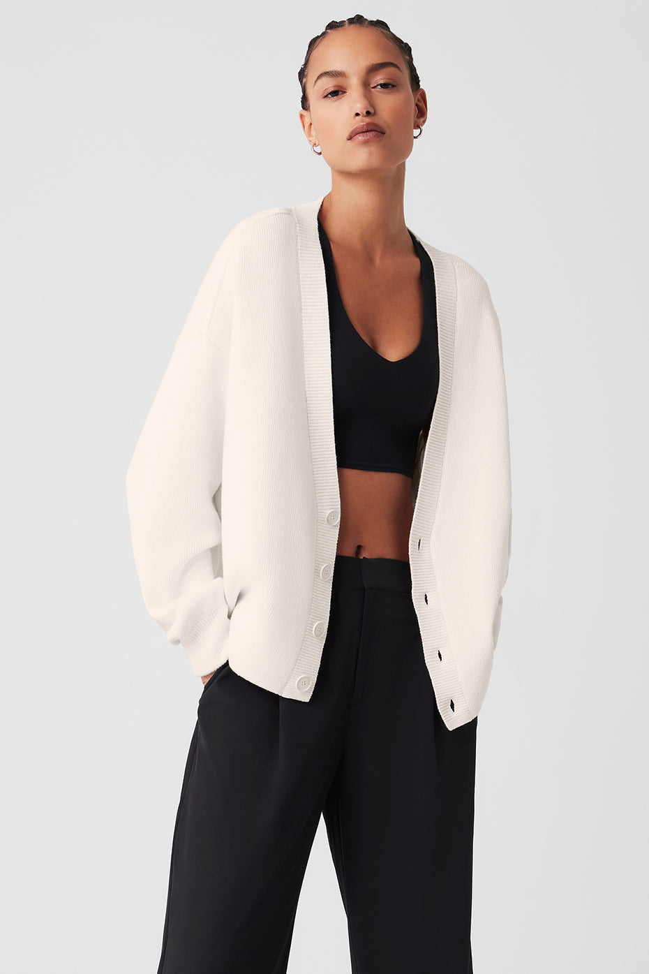 Cardigan Scholar en maille - Ivoire
