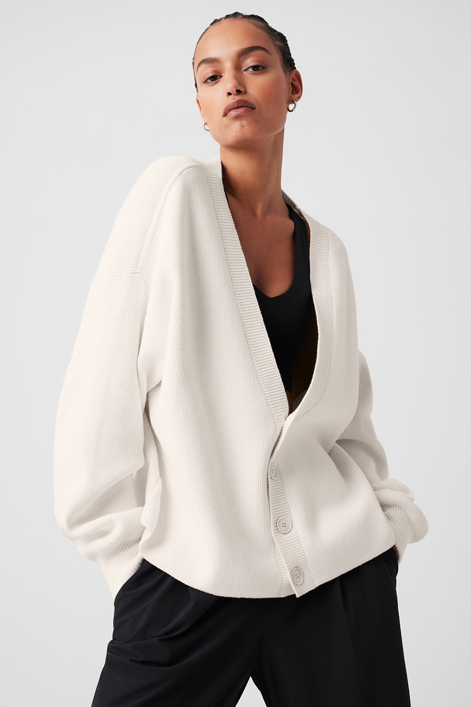 Cardigan Scholar en maille - Ivoire