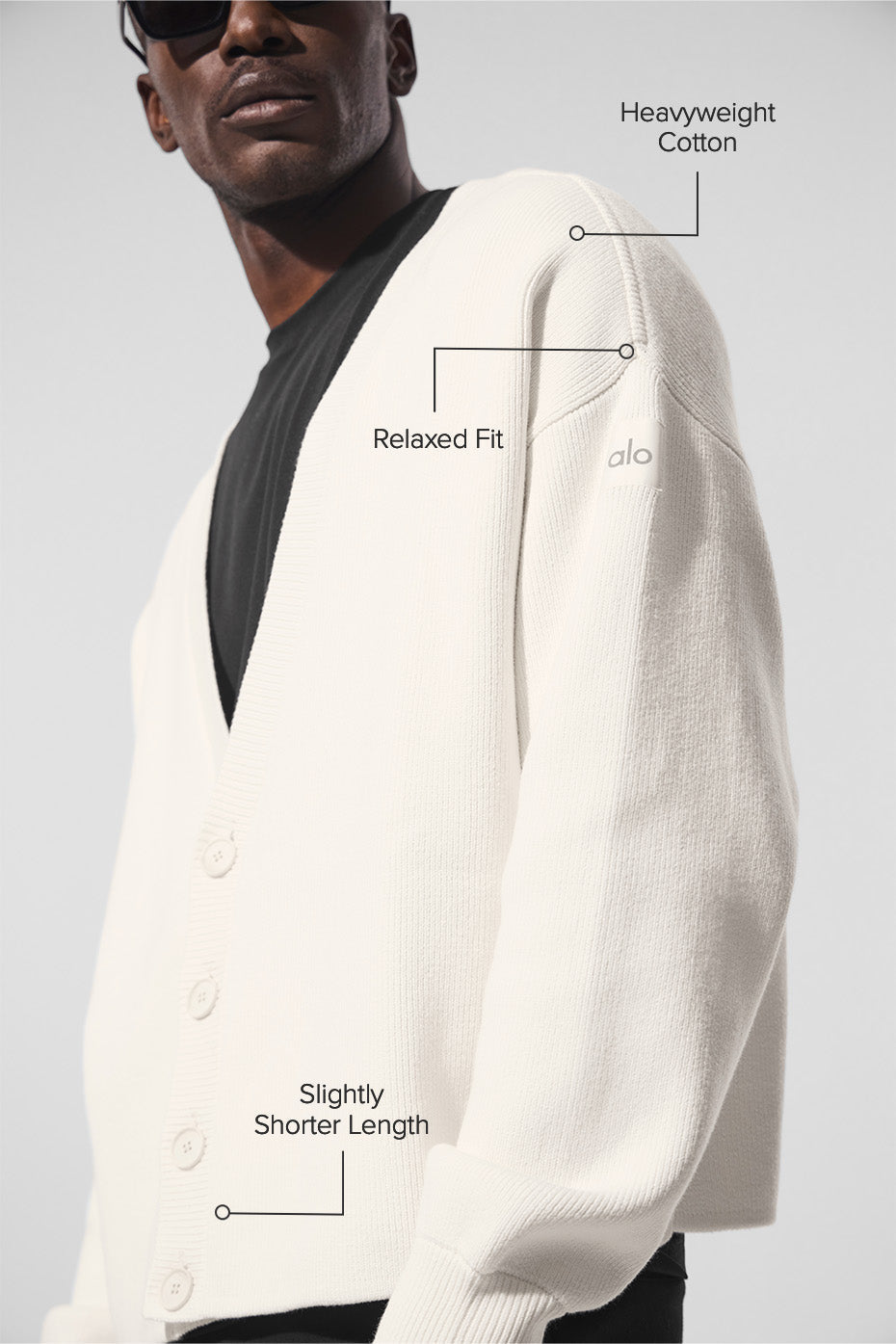 Cardigan Scholar en maille - Ivoire