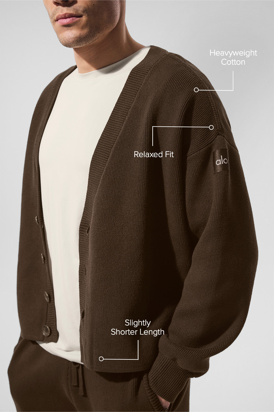 Cardigan Scholar en maille - Espresso