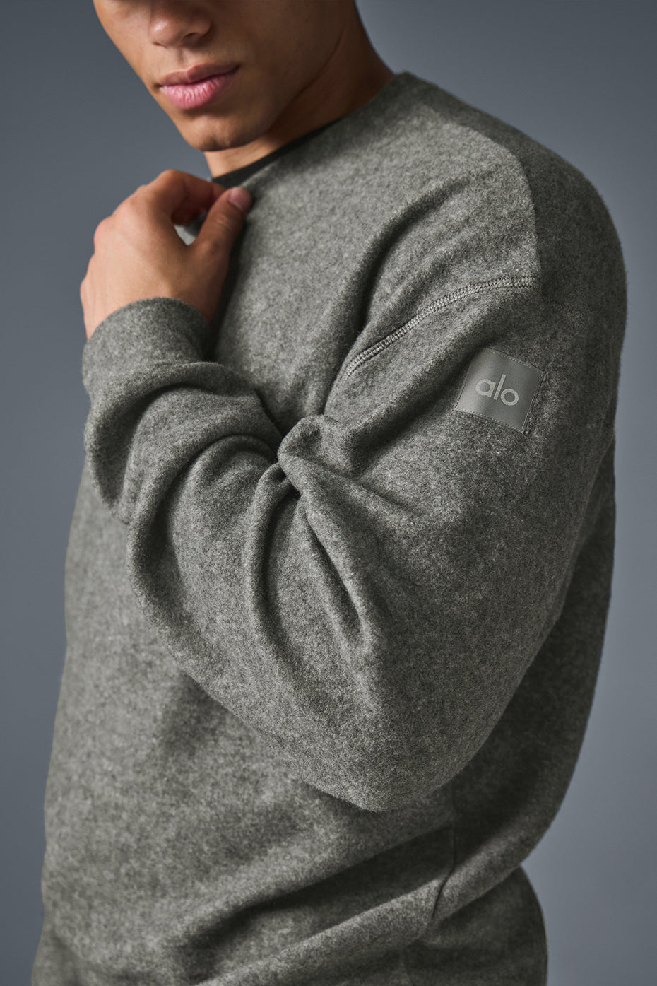 Sweat à col rond Triumph Restore - Gris mélange de trois fibres