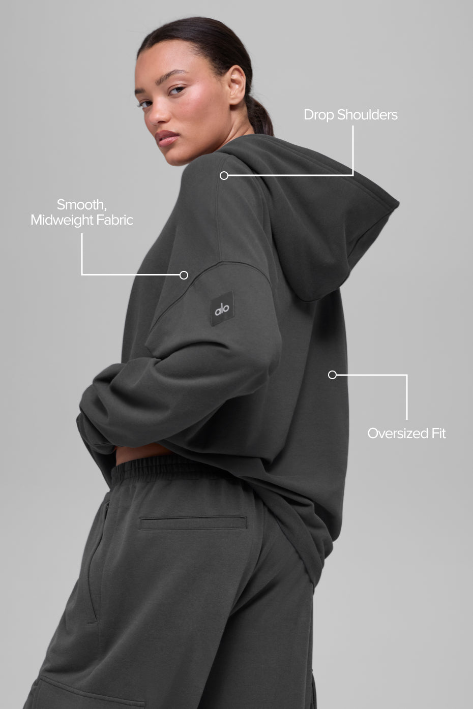 Sweat à capuche Double Take - Anthracite