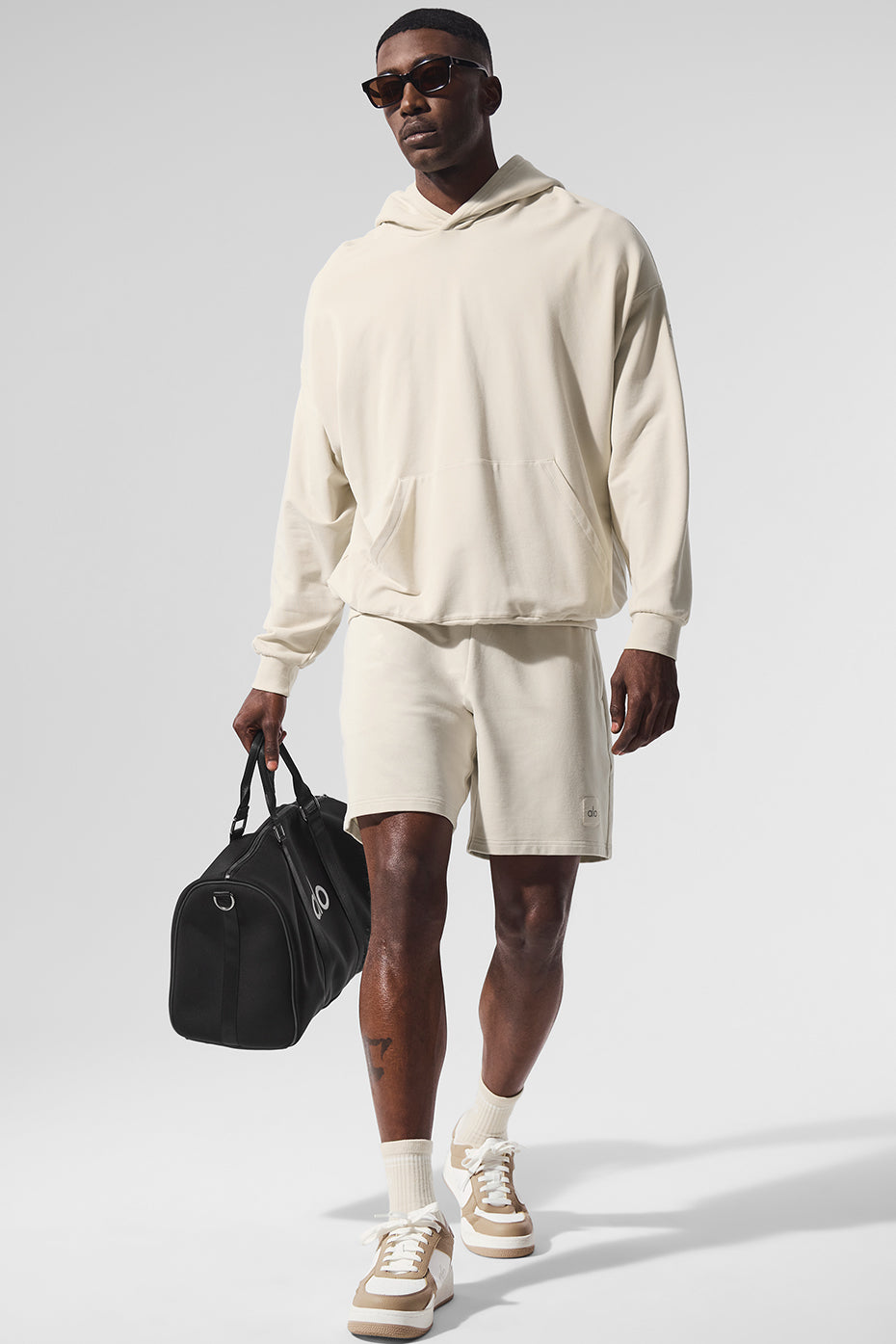Sweat à capuche Double Take - Écru