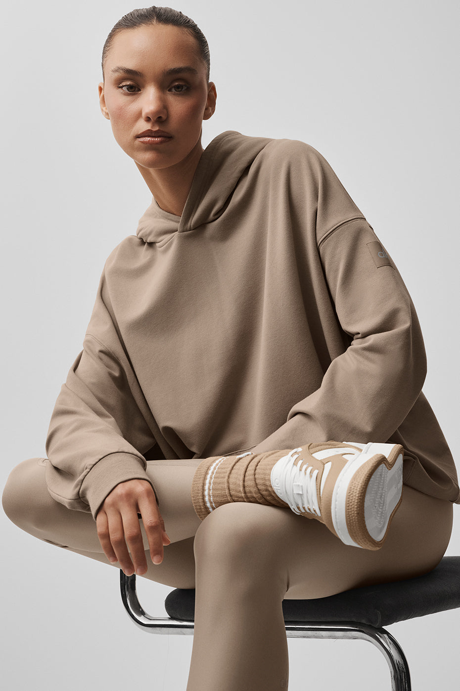 Sweat à capuche Double Take - Gravier