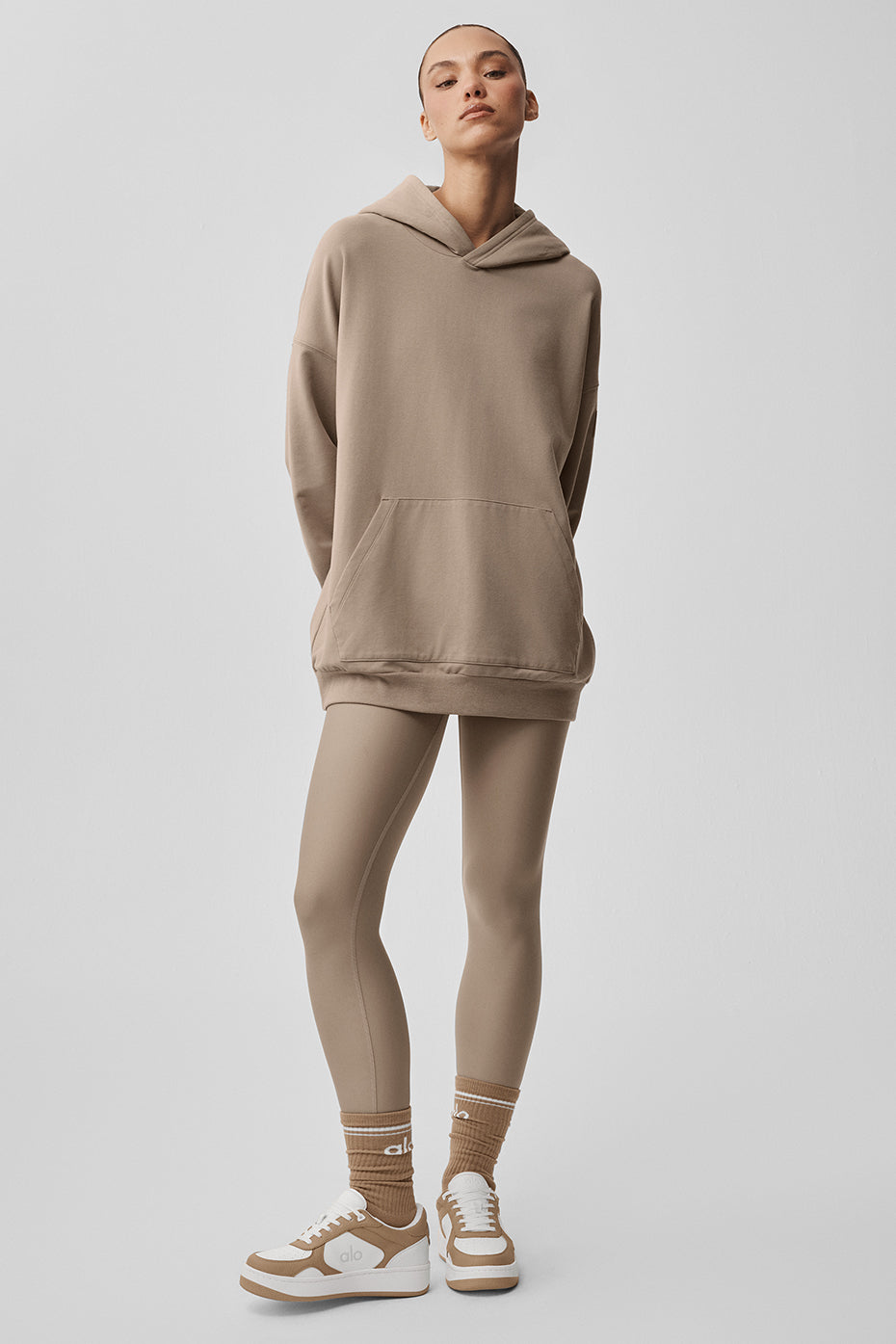 Sweat à capuche Double Take - Gravier