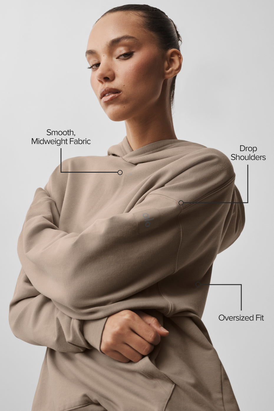 Sweat à capuche Double Take - Gravier