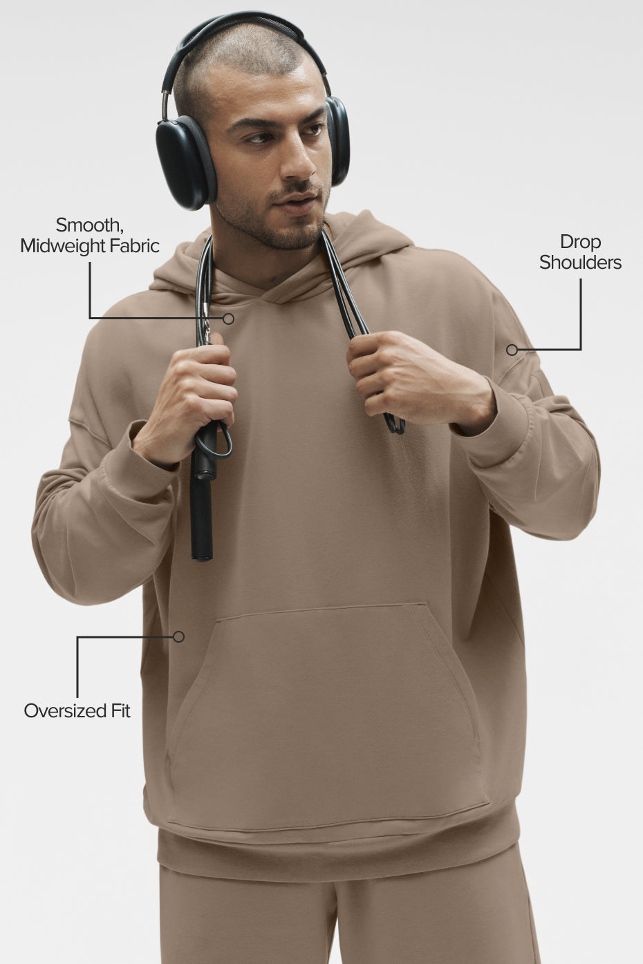 Sweat à capuche Double Take - Gravier