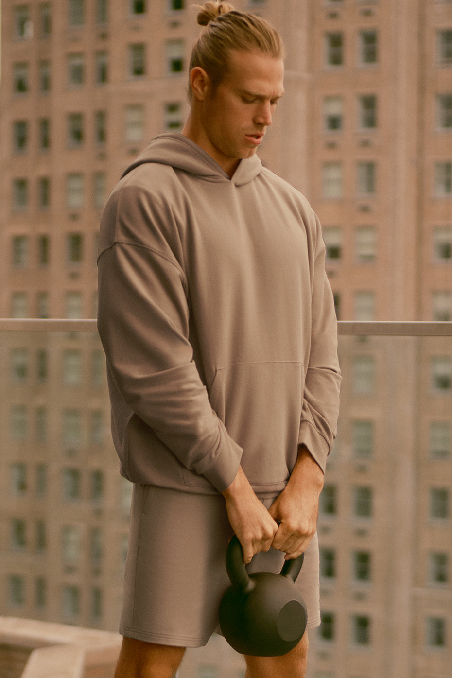 Sweat à capuche Double Take - Gravier