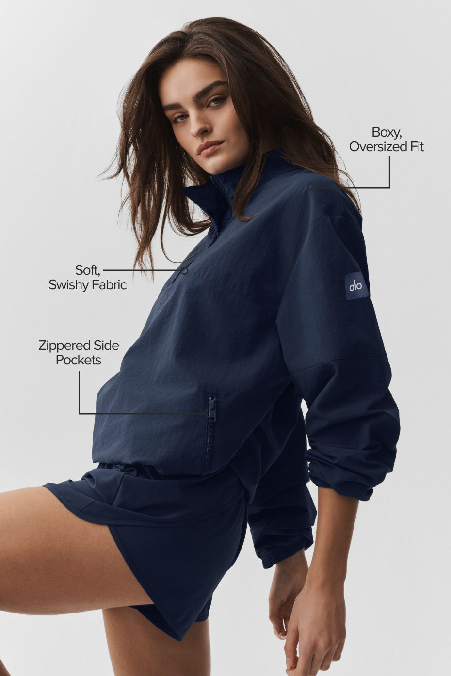 Pull de survêtement léger Takeaway - Bleu marine