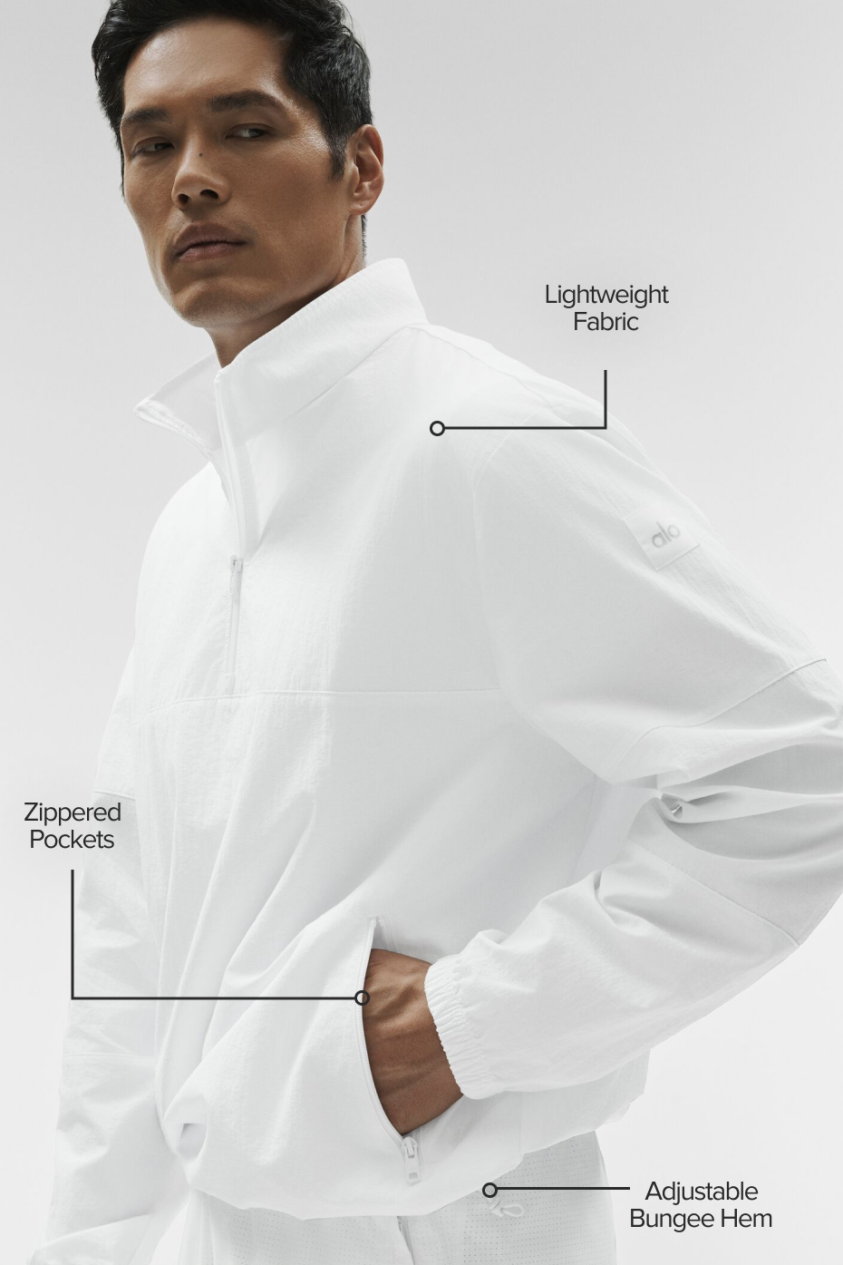 Pull de survêtement léger Takeaway - Blanc