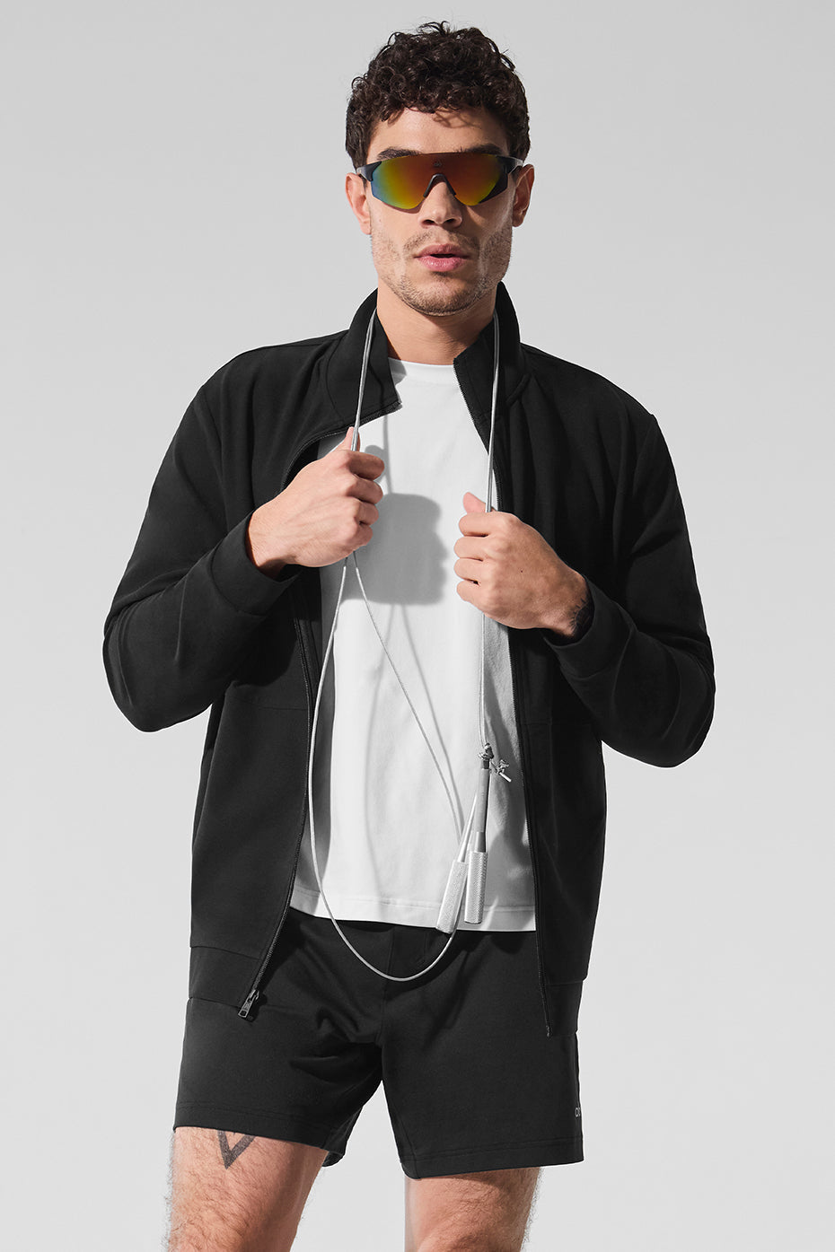 Veste entièrement zippée à col montant Conquer Max - Noir