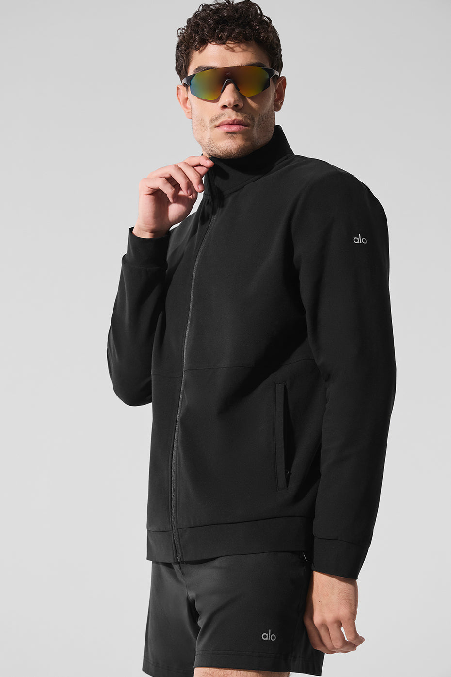 Veste entièrement zippée à col montant Conquer Max - Noir