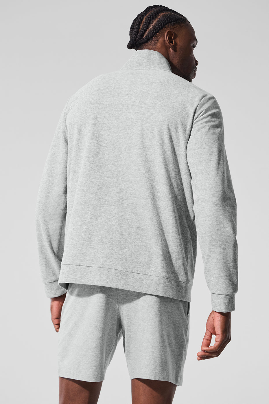Veste entièrement zippée à col montant Conquer Max - Gris chiné sport