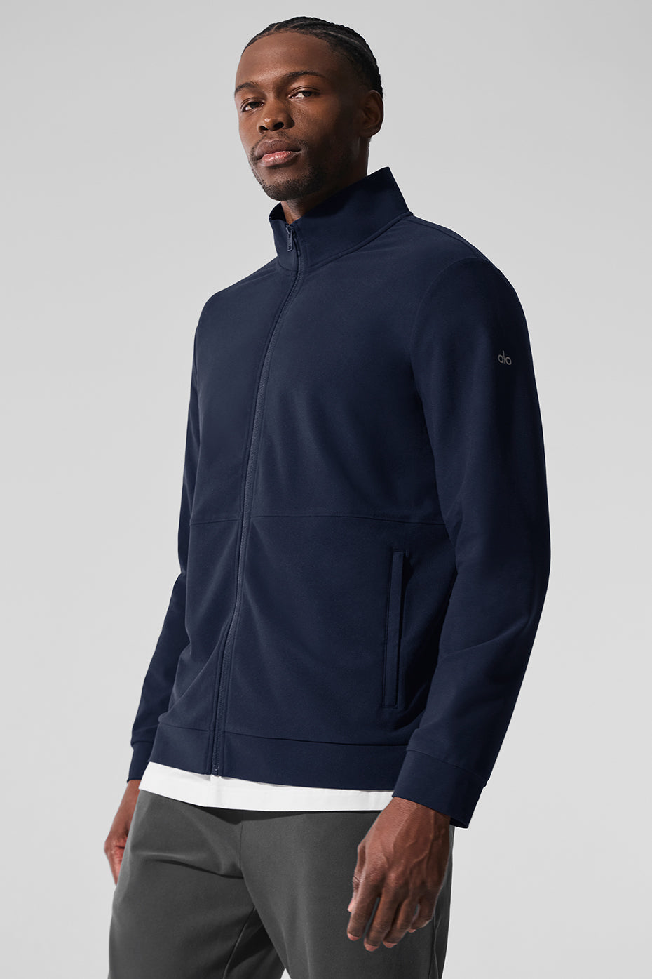 Veste entièrement zippée à col montant Conquer Max - Bleu marine