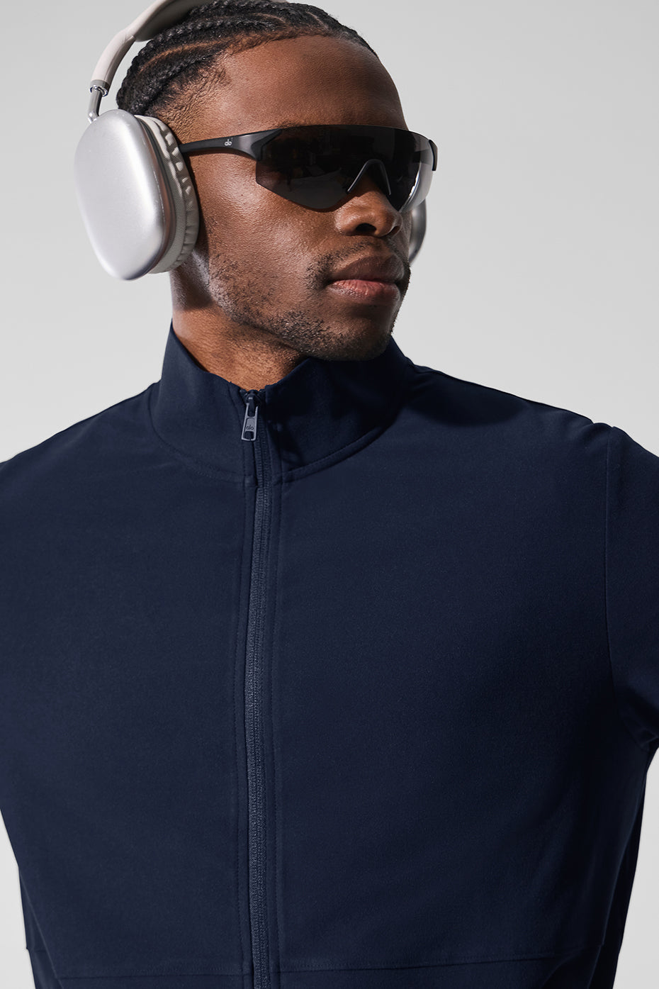 Veste entièrement zippée à col montant Conquer Max - Bleu marine