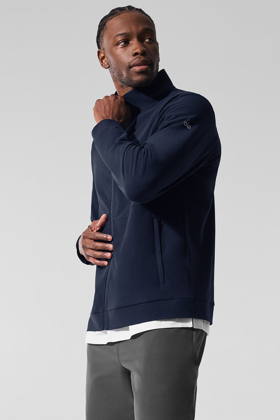 Veste entièrement zippée à col montant Conquer Max - Bleu marine