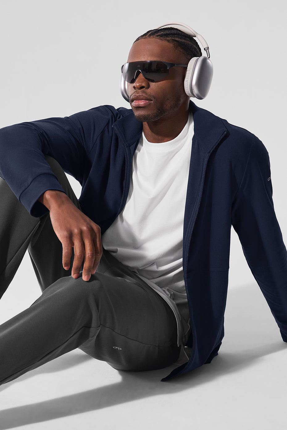 Veste entièrement zippée à col montant Conquer Max - Bleu marine
