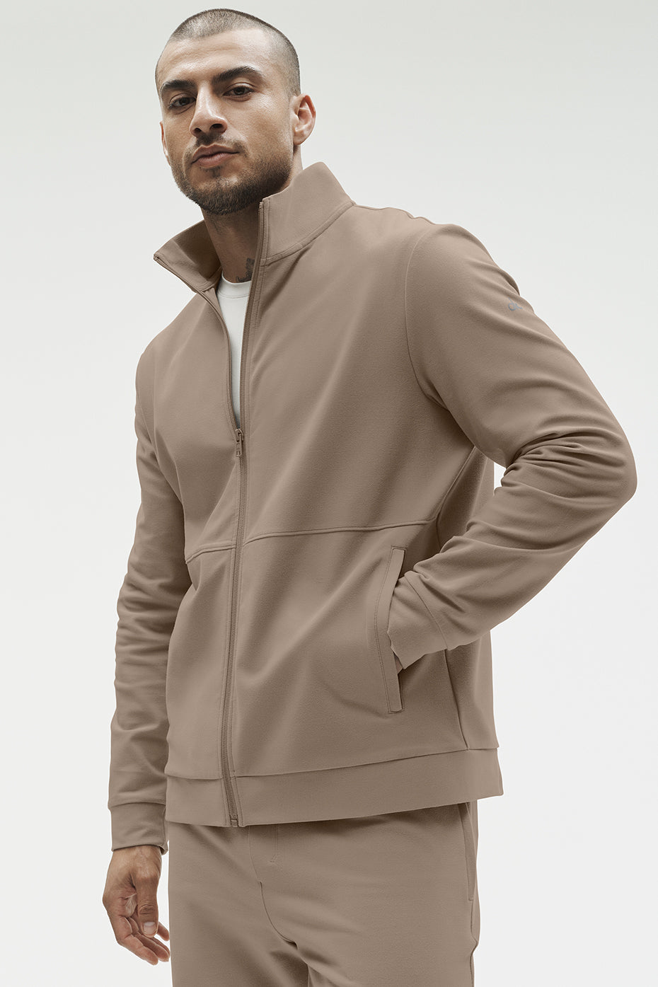 Veste entièrement zippée à col montant Conquer Max - Gravier