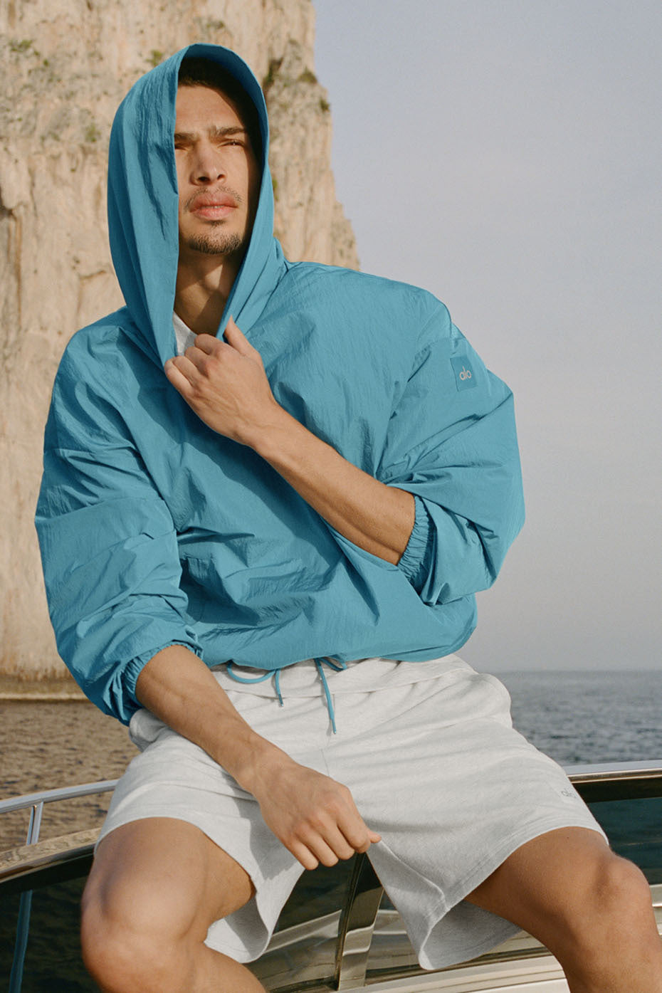 Pull à capuche Axis - Bleu brise