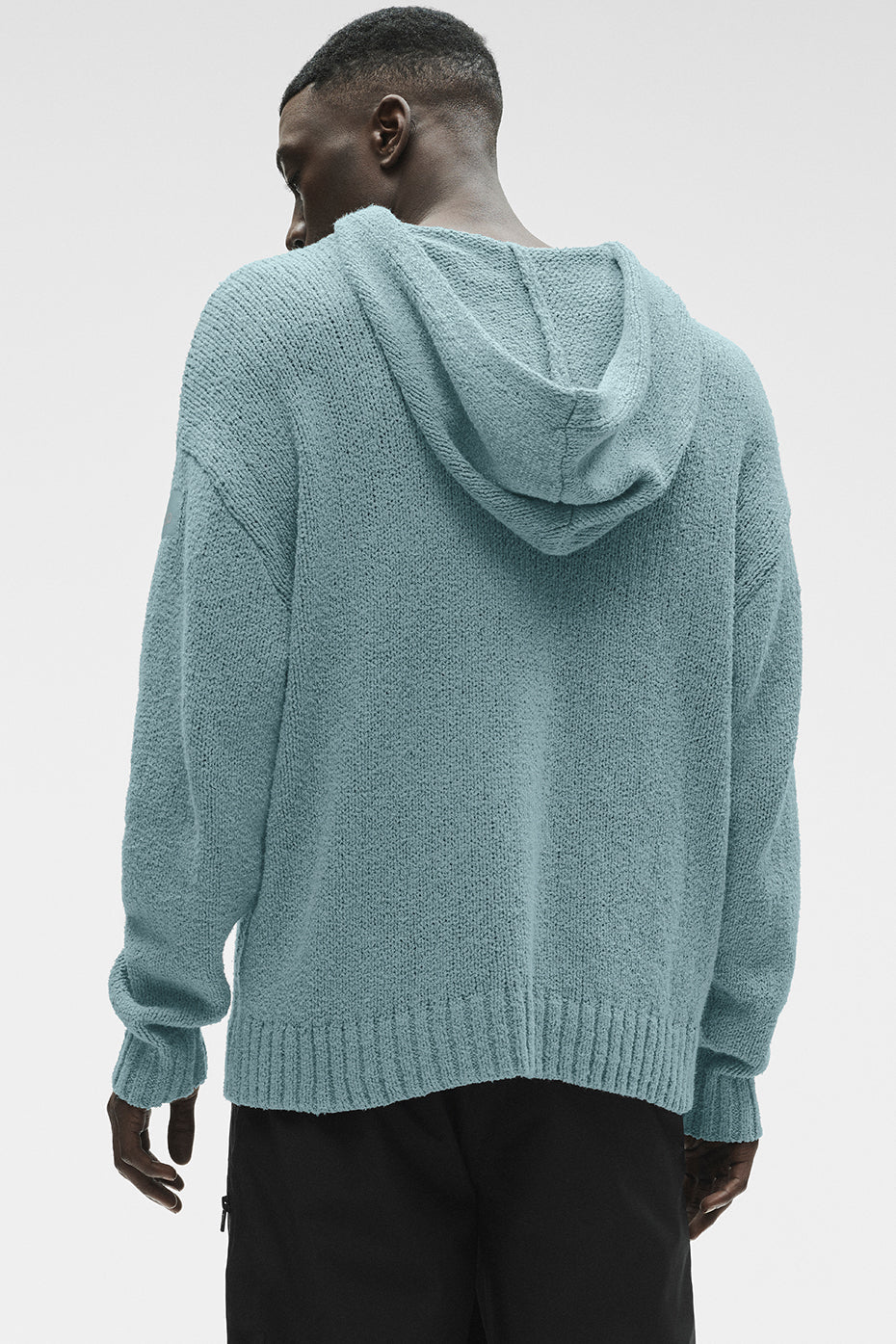 Sweat à capuche en maille texturée - Sauge du désert