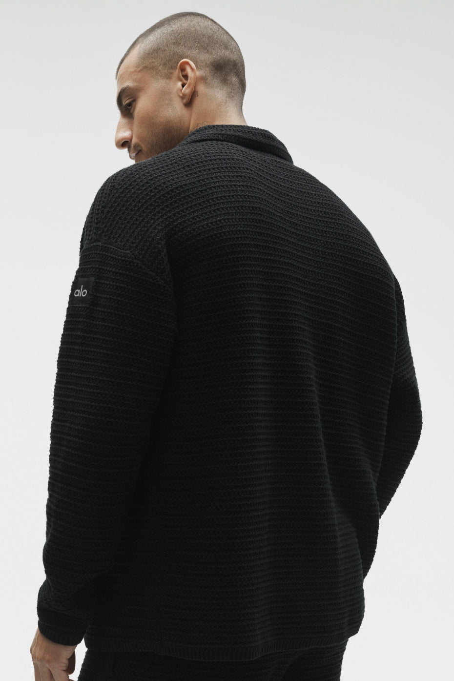 Chemise à manches longues Shift en maille - Noir