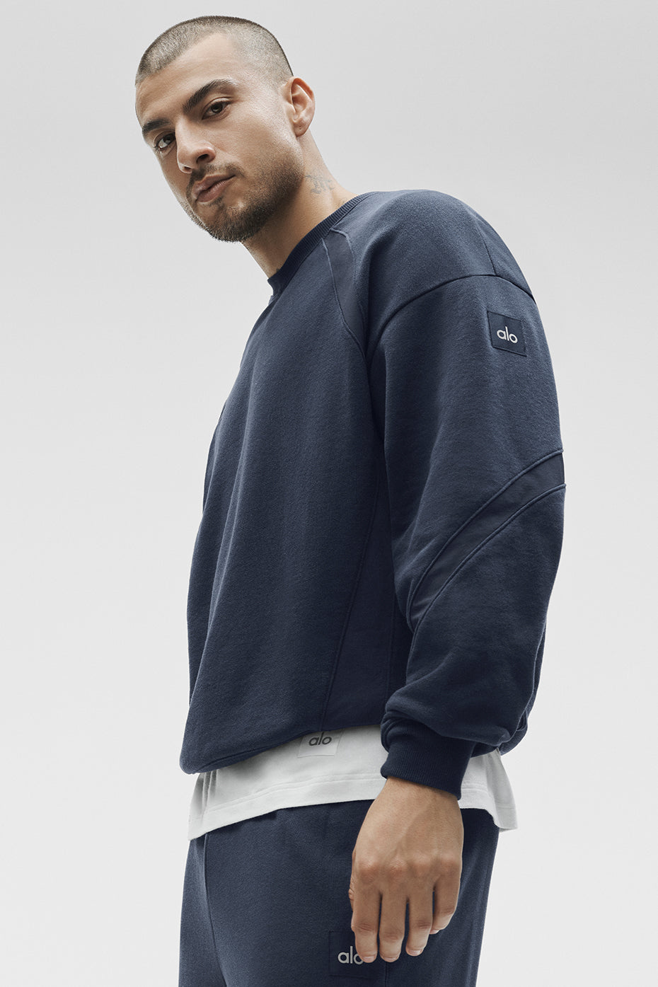 Sweat à col rond Field - Bleu marine