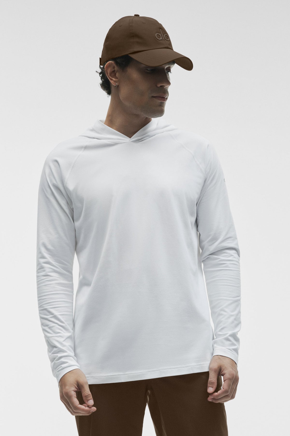 Sweat à capuche et manches longues ALO Vapor - Blanc