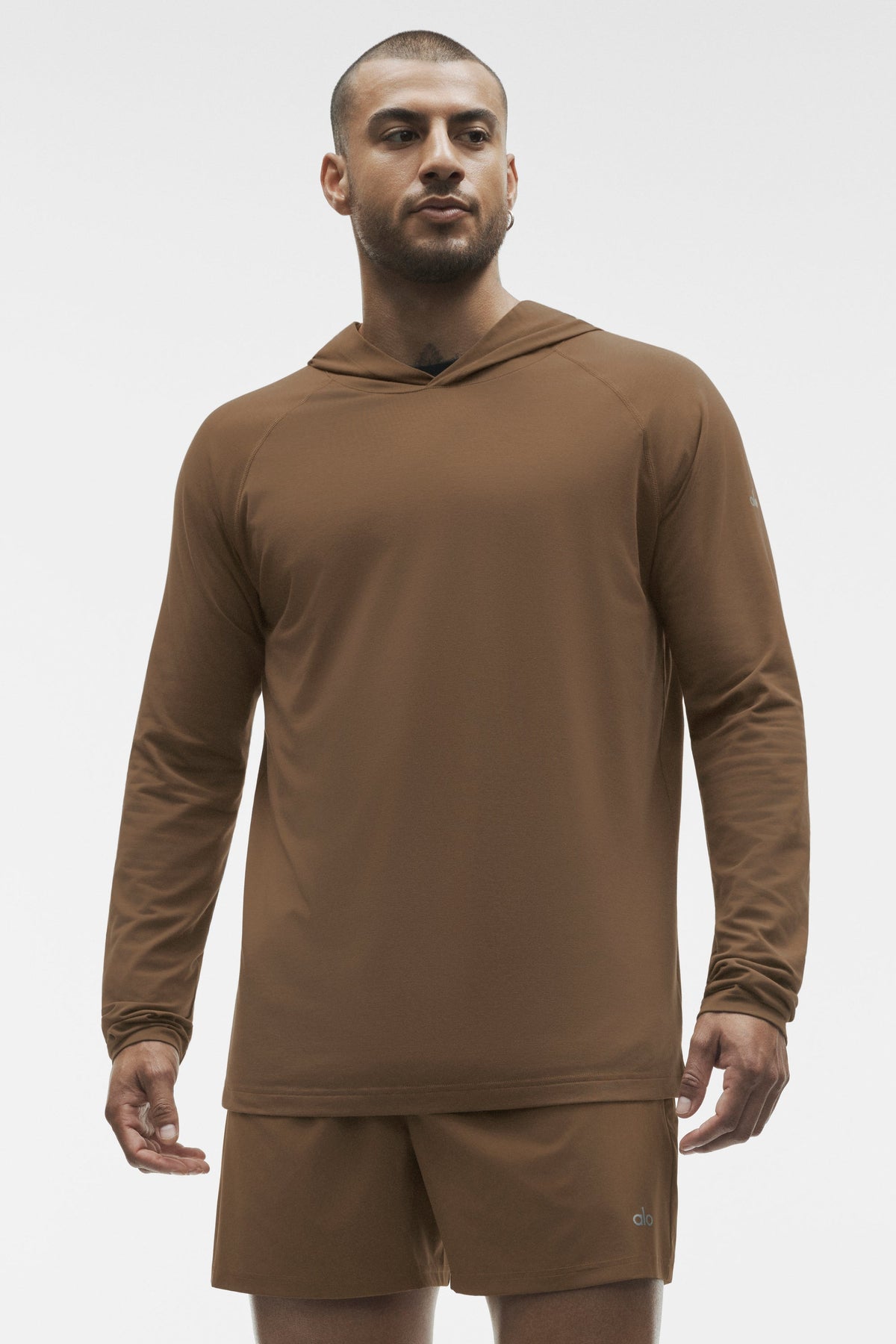 Sweat à capuche et manches longues ALO Vapor - Brun Java